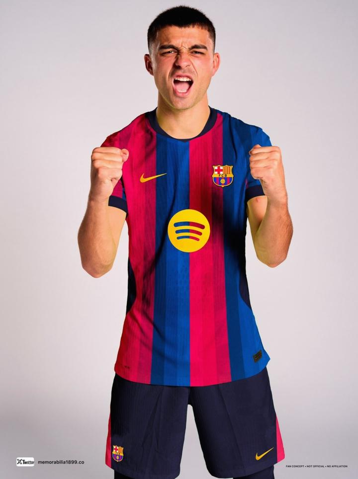  巴萨新主场球衣谍照流出；红蓝多色渐变致敬诺坎普，复古与现代完美交融。 体育新闻