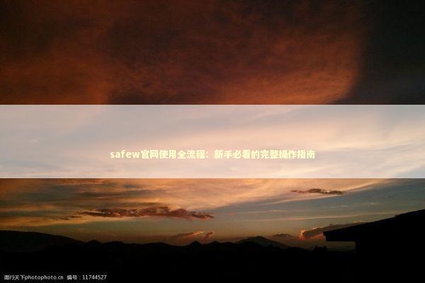 safew官网使用全流程:新手必看的完整操作指南 safew官网使用全流程:新手必看的完整操作指南 IT技术
